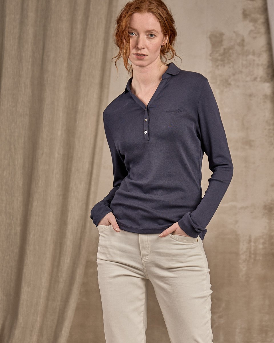 Polo Coralie bleu
