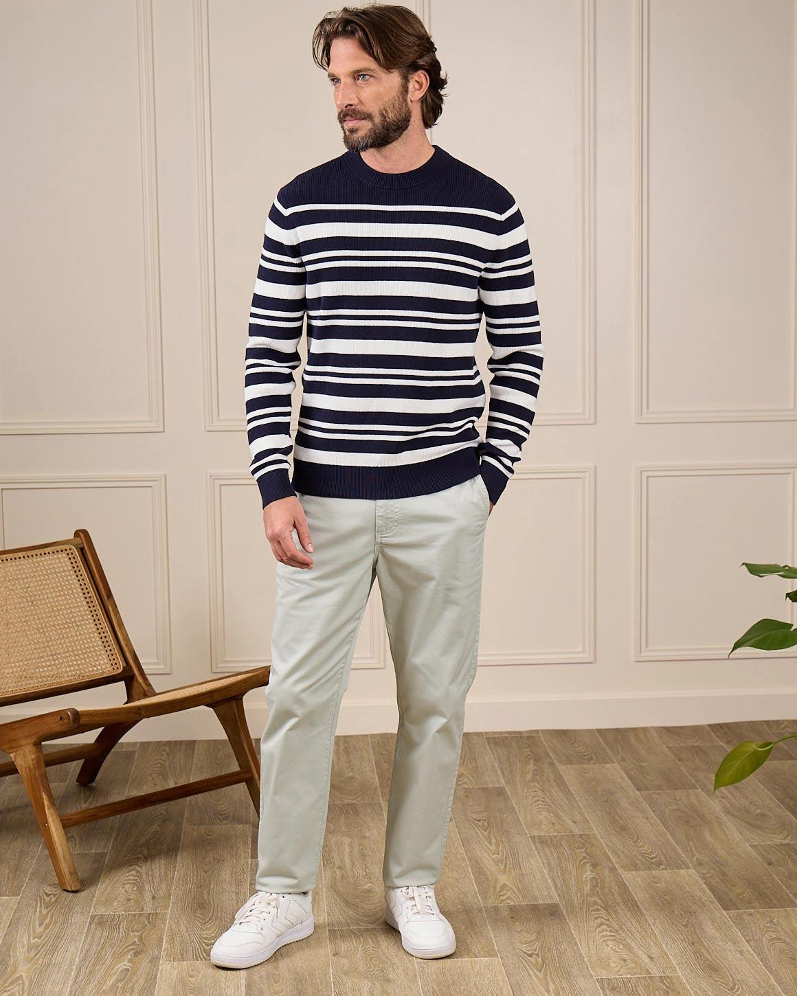 Pull marinière Gilson bleu