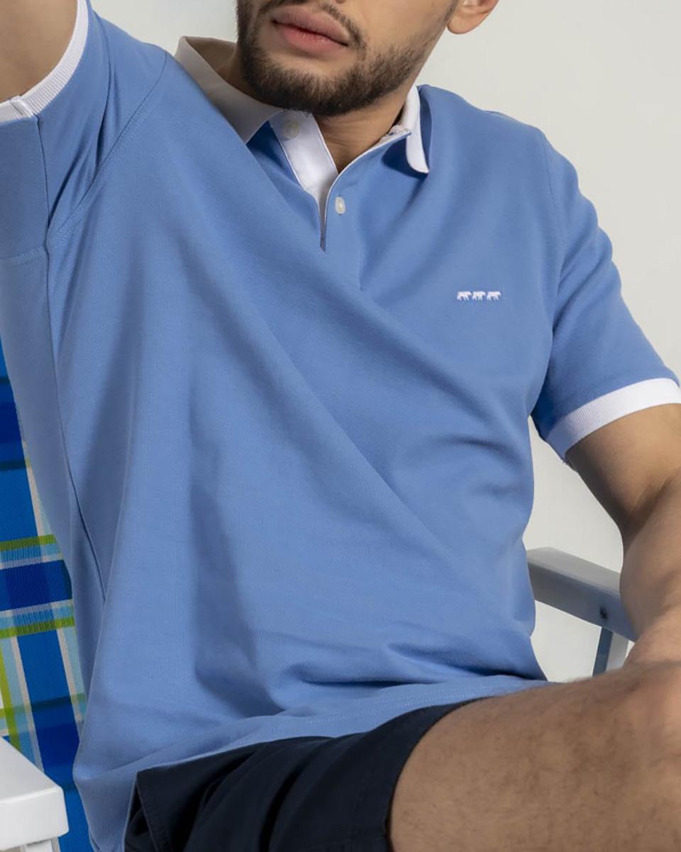 Polo contrasté