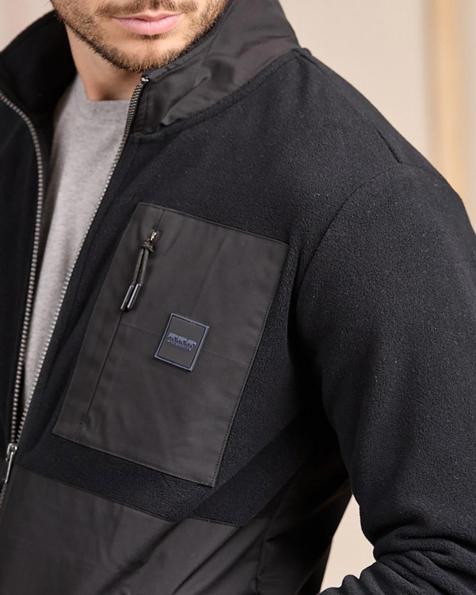 Polaire bi-matière noir