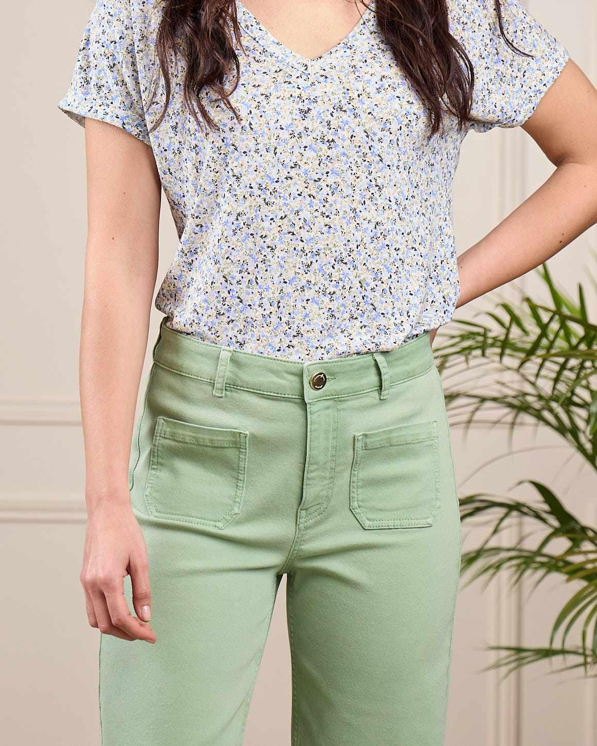 Jean bootcut Georgi vert