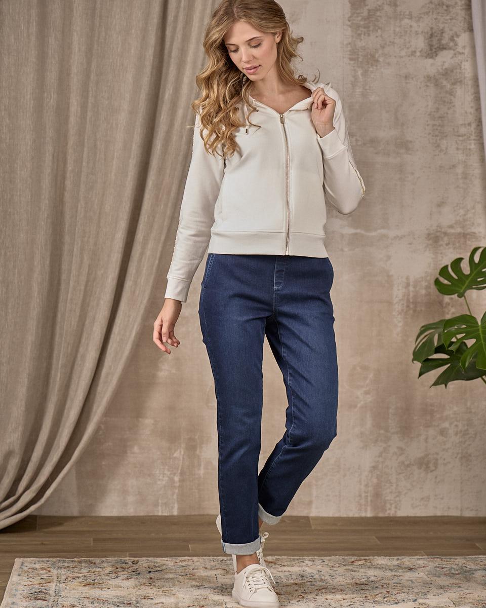 Sweat zippé blanc