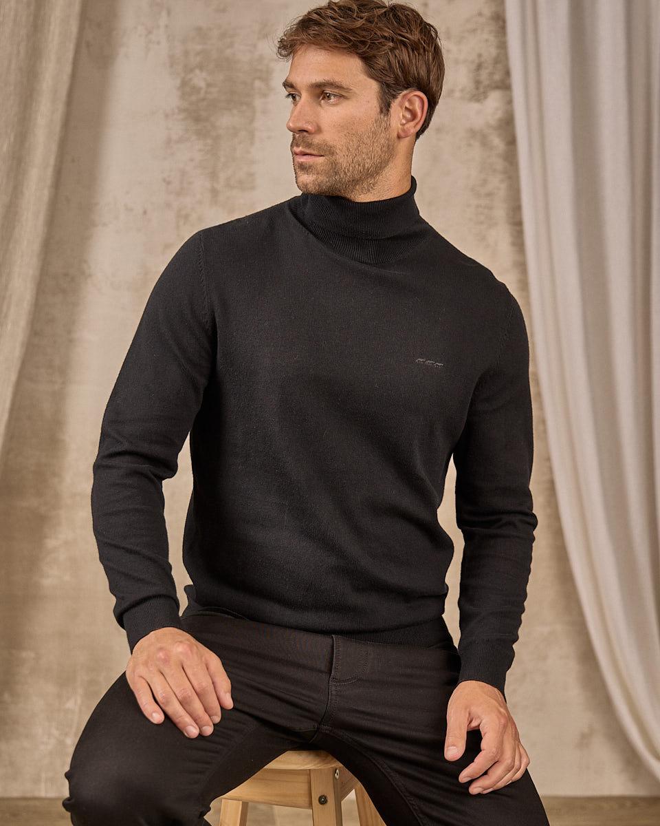 Pull col roulé