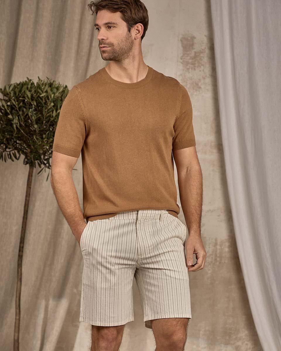 Bermuda chino blanc