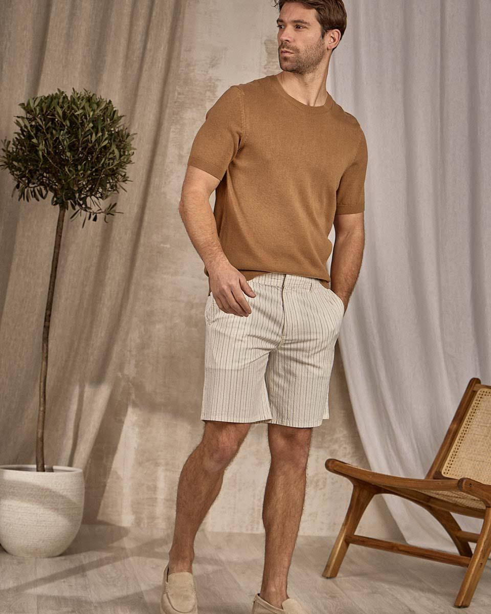 Bermuda chino blanc
