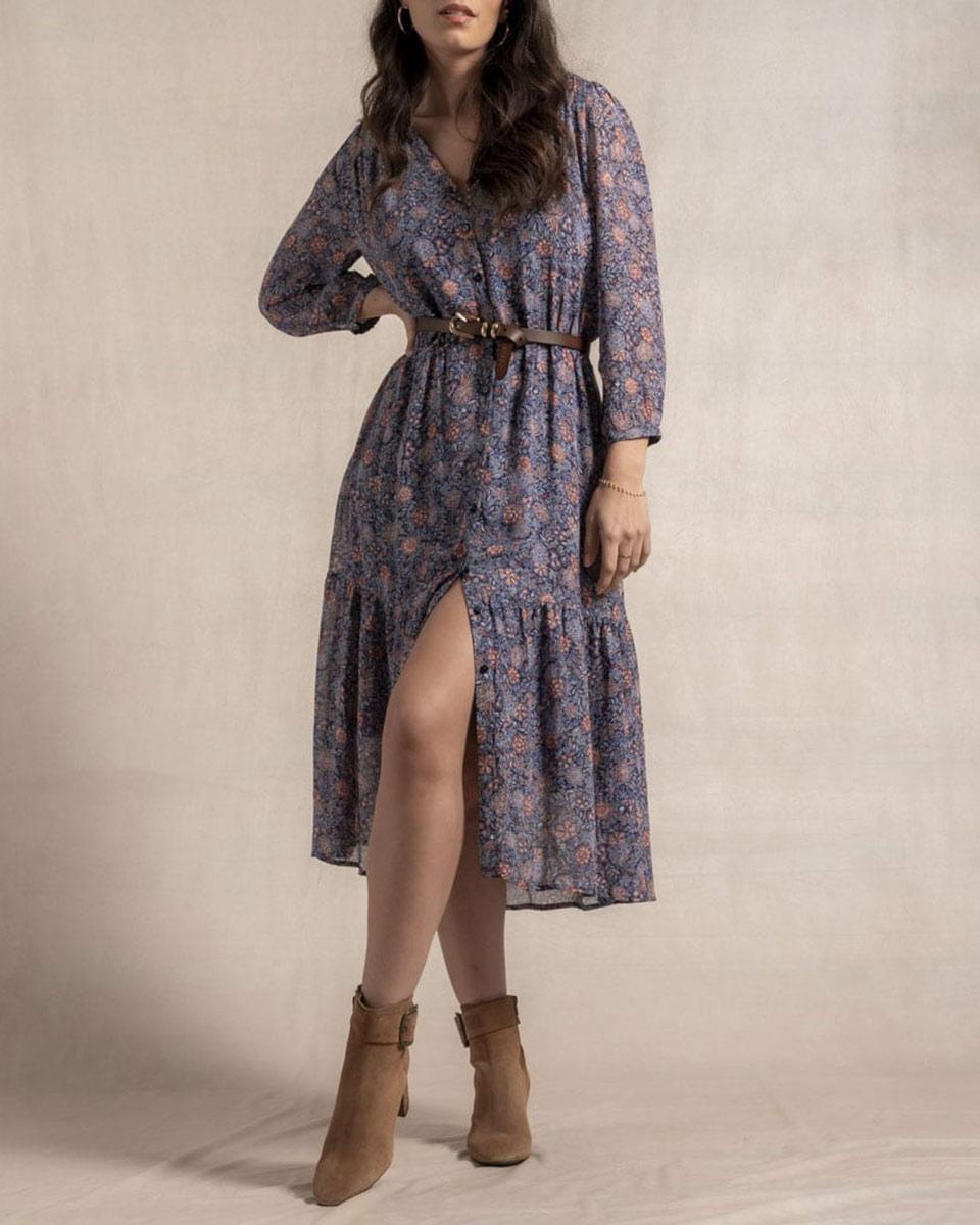 Robe longue fleurie