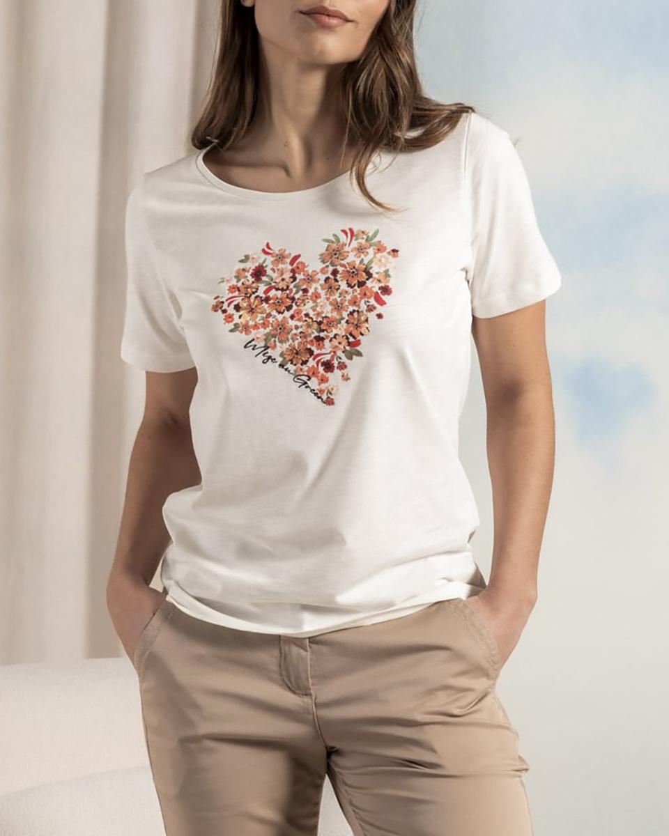 T-shirt cœur imprimé exclusif