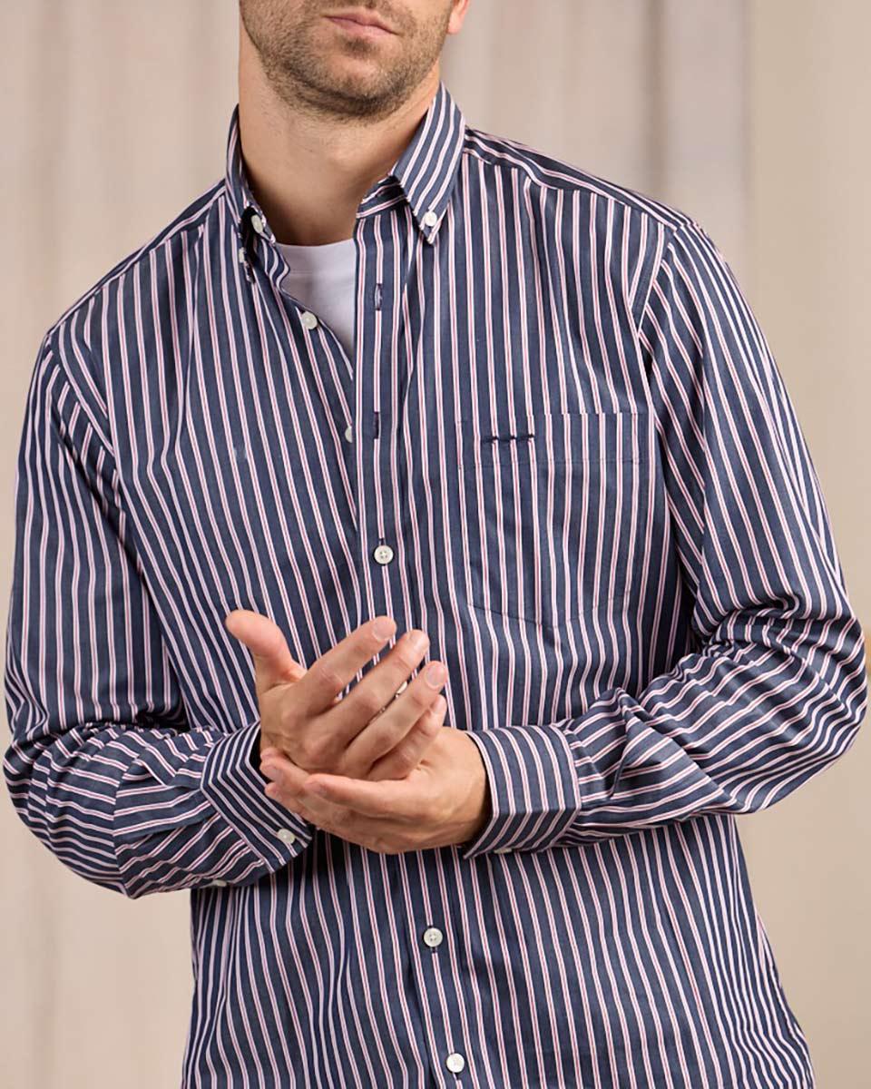 Chemise manches longues bleu
