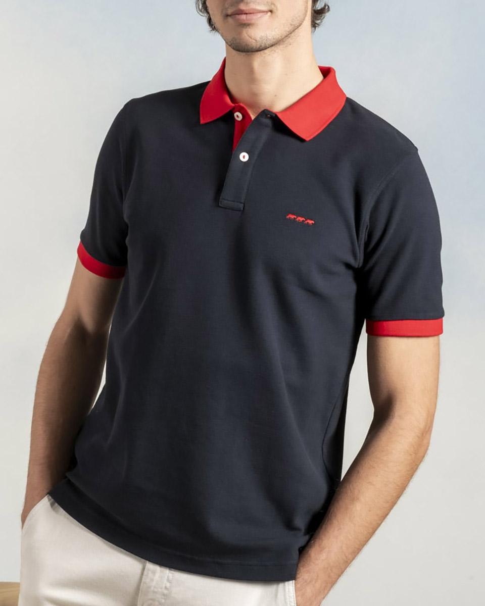Polo contrasté