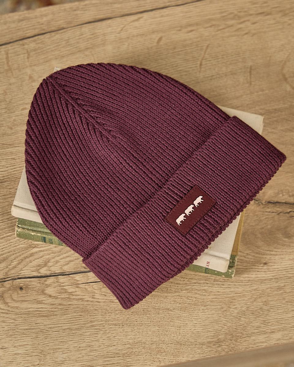 Bonnet en tricot rouge