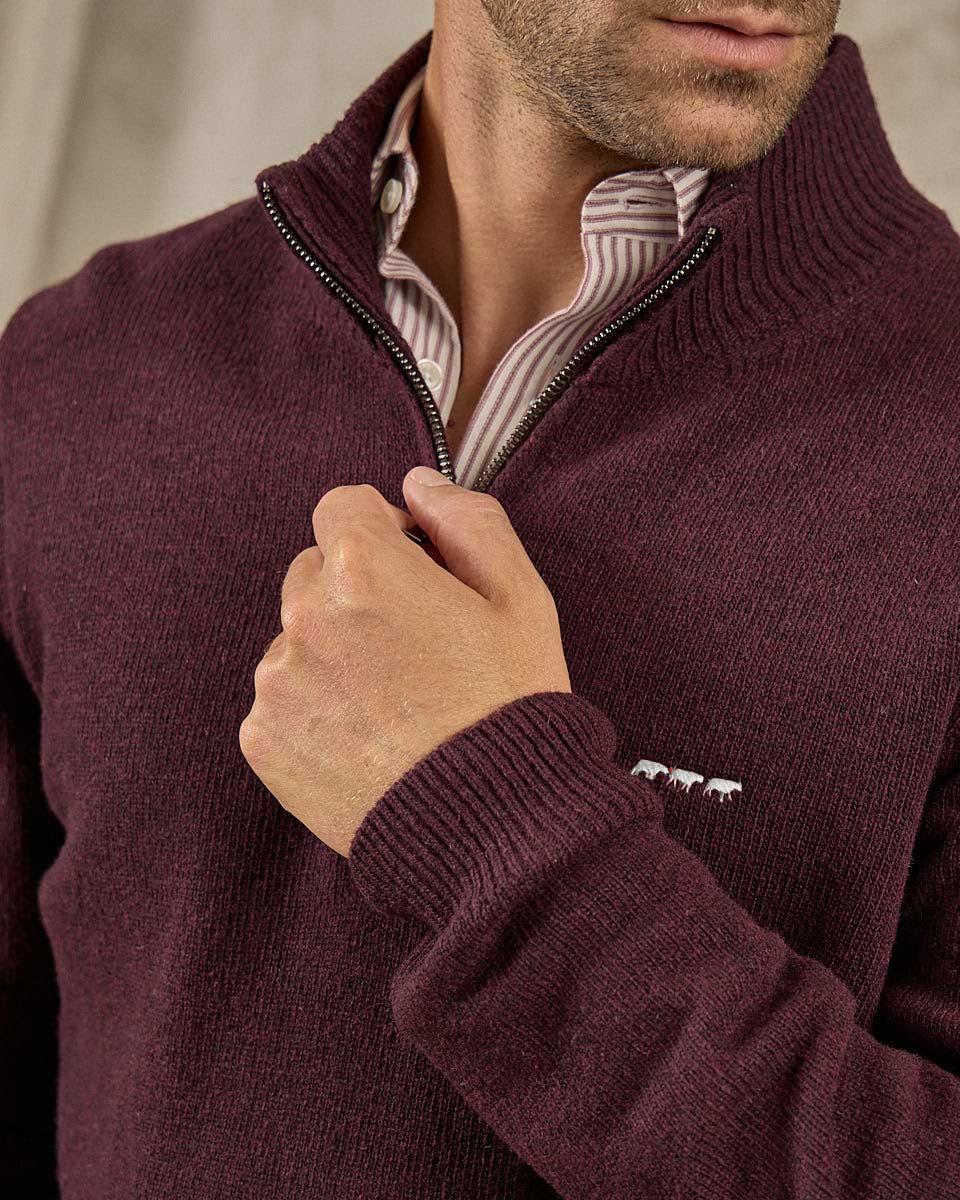 Pull col camionneur rouge