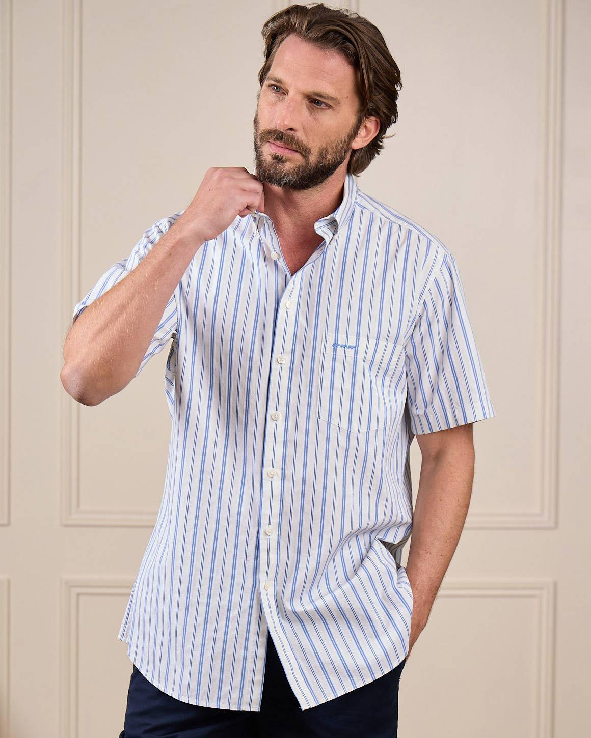 Chemise à rayures blanc