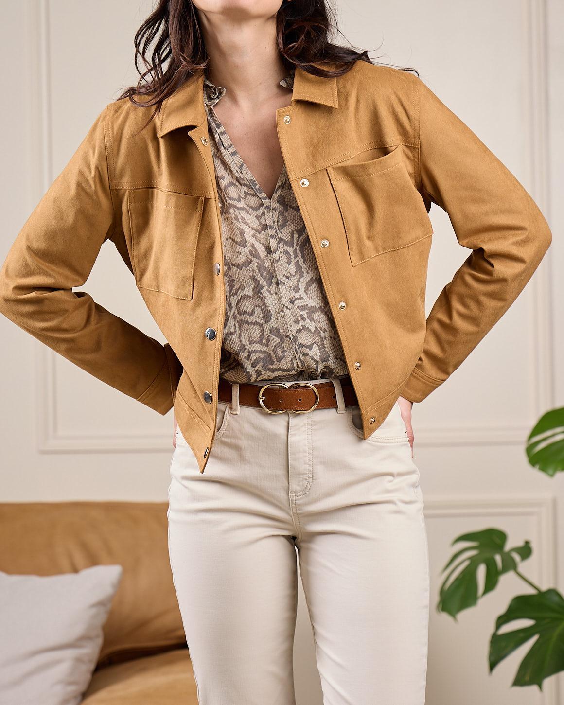 Veste suédine Gracie beige