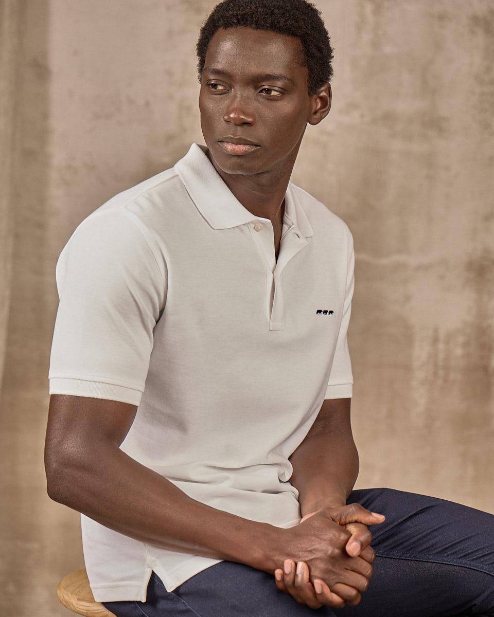 Polo Collin blanc