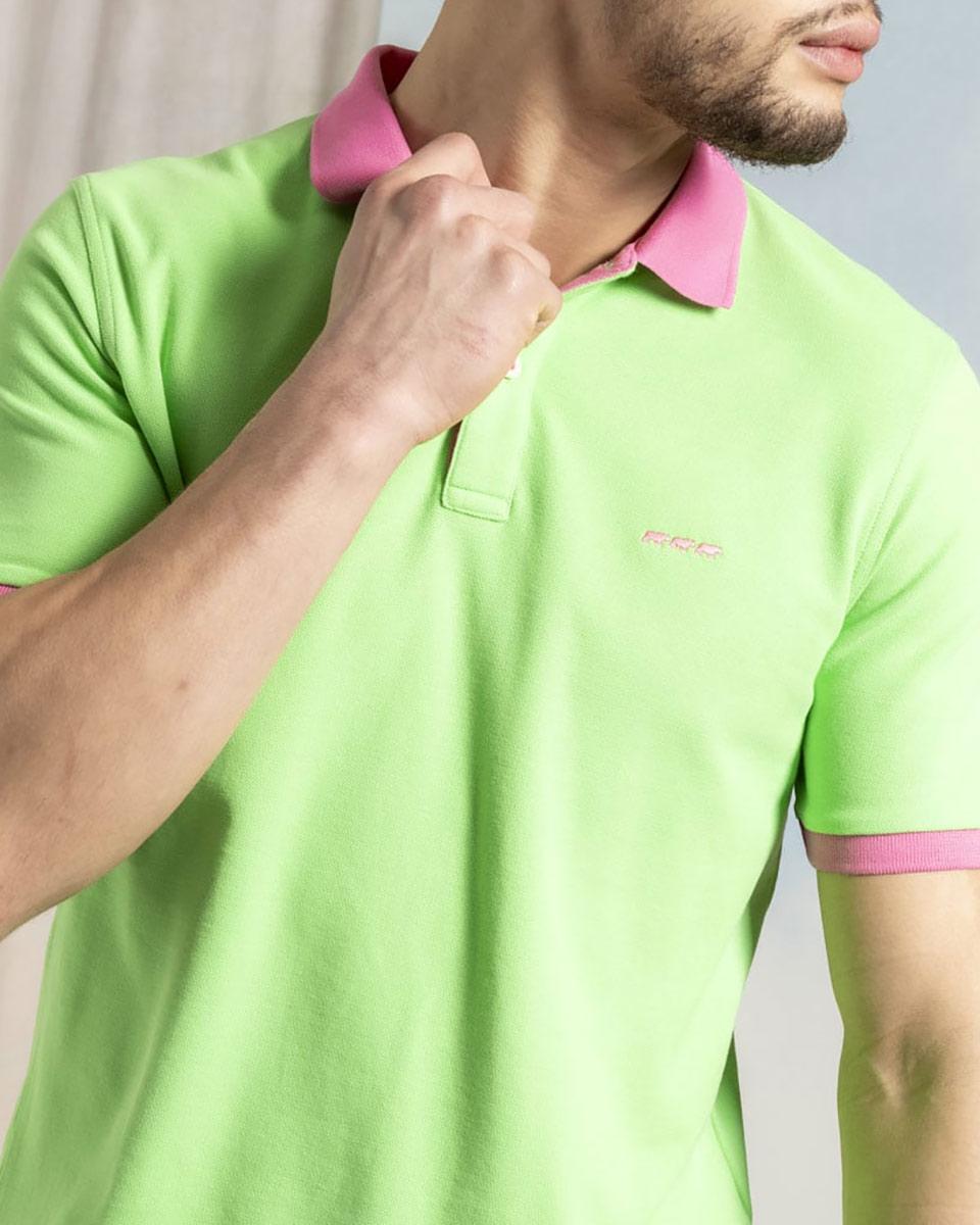Polo contrasté