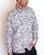 Chemise modern fit manches longues imprimé fleurs blanc