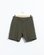 Bermuda coupe chino uni en coton et lin vert