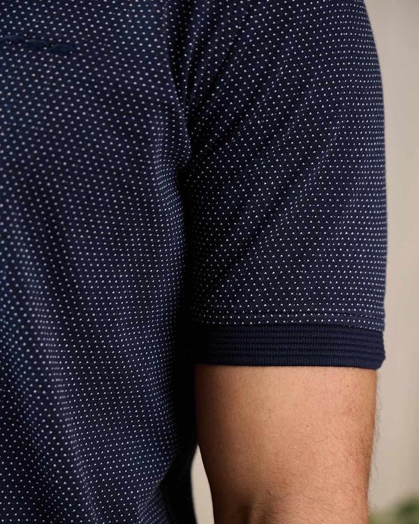 Polo jacquard Gillie bleu