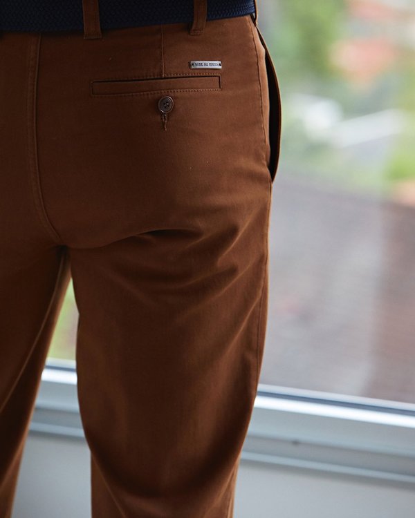 Pantalon chino Martin uni en coton Pantalon chino Martin uni en coton