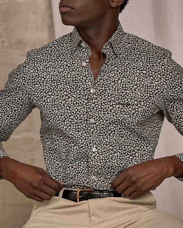 Chemise pétunias noir