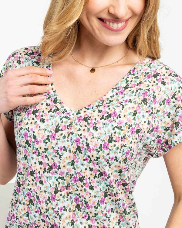 T-shirt uni col V Standard 100 by OEKO-TEX®