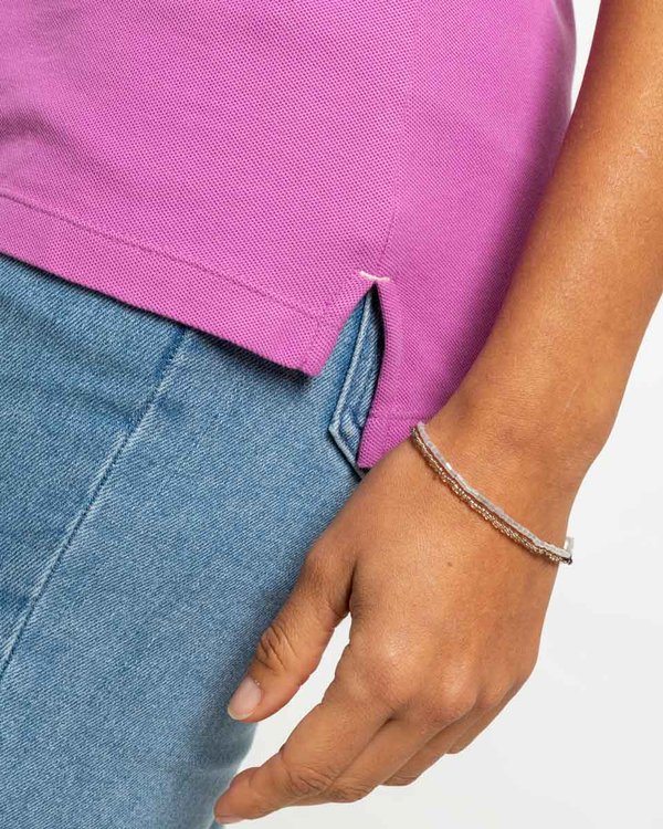 Polo piqué Jeanne manches courtes uni 100% coton