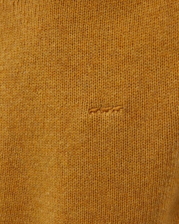 Pull tricot à manches raglan 100% laine vierge italienne jaune Pull tricot à manches raglan 100% laine vierge italienne jaune