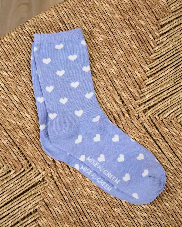 Chaussettes cœurs Guilio bleu