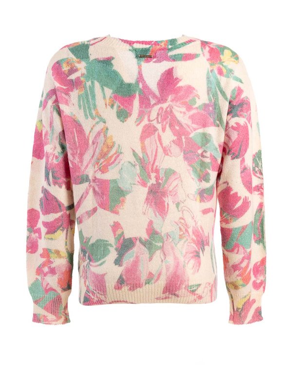 PULL COL V IMPR blanc PULL COL V IMPR blanc