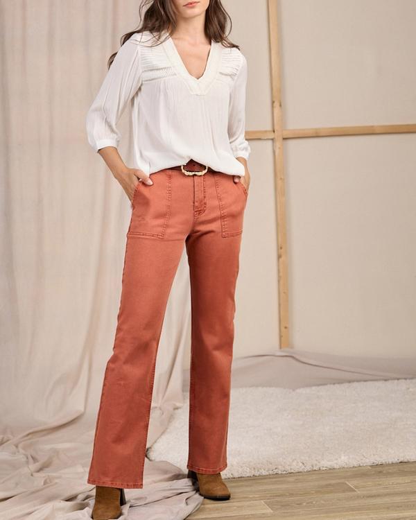 Blouse à détails blanc