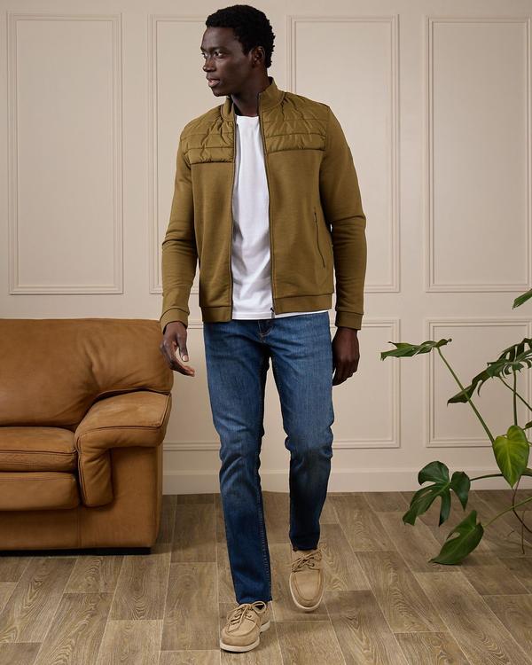 Cardigan bi-matières Gabino vert