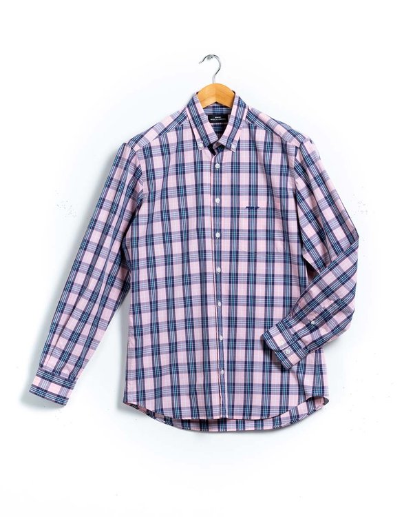 Chemise à carreaux regular fit à manches longues rose Chemise à carreaux regular fit à manches longues rose