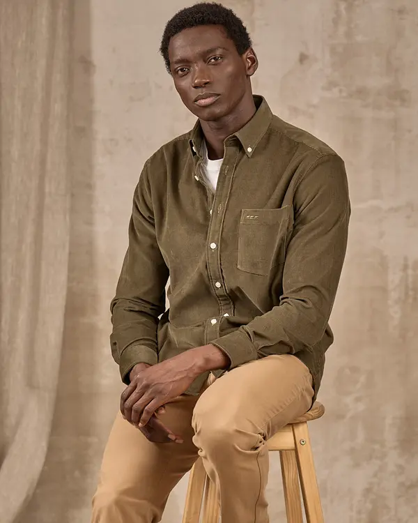 Chemise velours côtelé vert Chemise velours côtelé vert