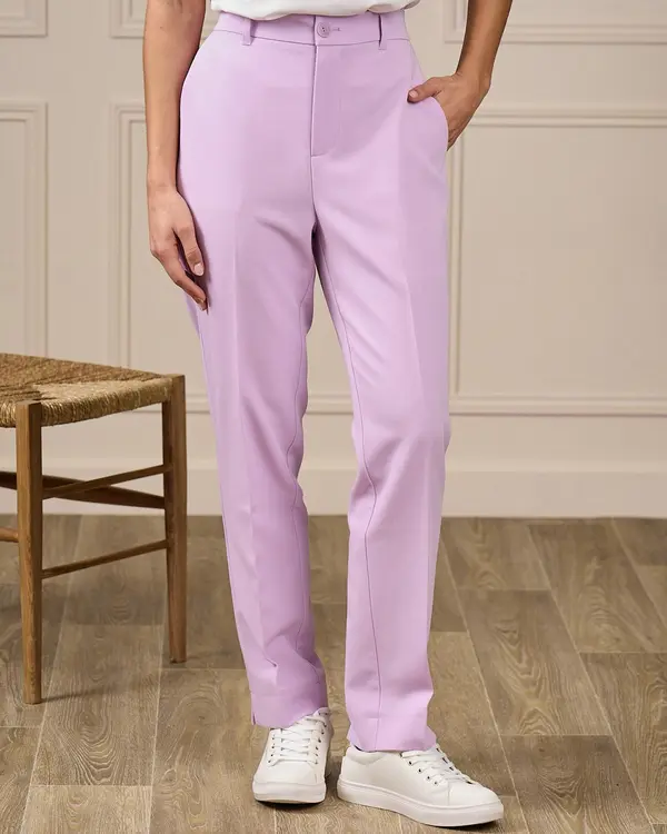 Pantalon cigarette Carrie violet