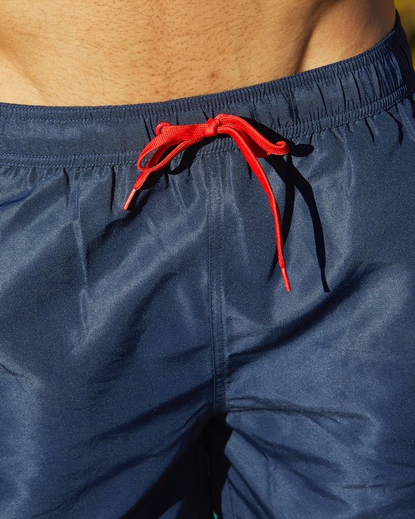 Short de bain uni cordon