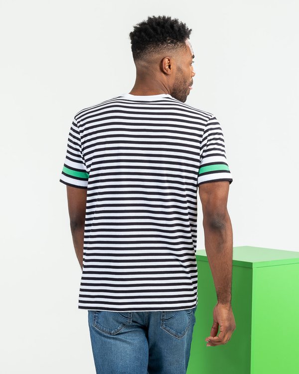 T-shirt rayé manches courtes Standard 100 by OEKO-TEX® bleu T-shirt rayé manches courtes Standard 100 by OEKO-TEX® bleu
