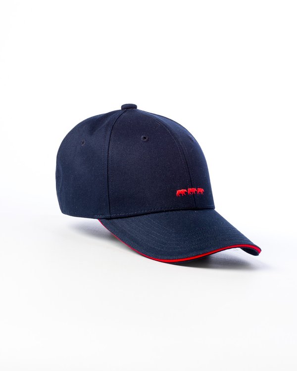 Casquette baseball unie en coton bleu
