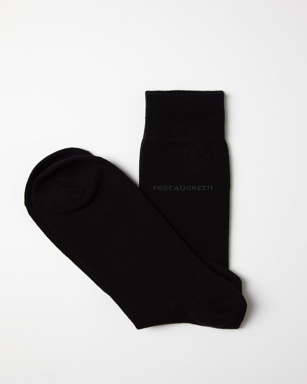 Chaussettes classiques unies noir