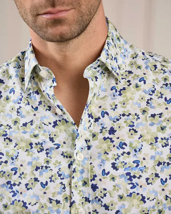 Chemise cintrée vert