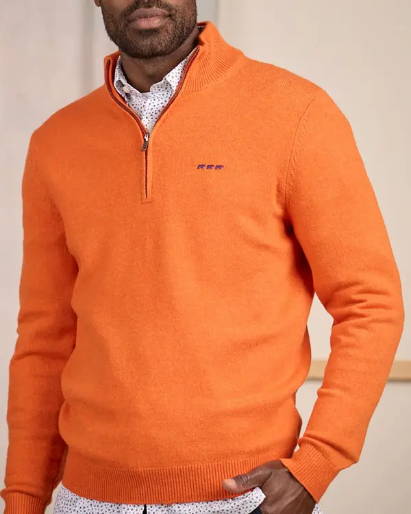 Pull col camionneur orange