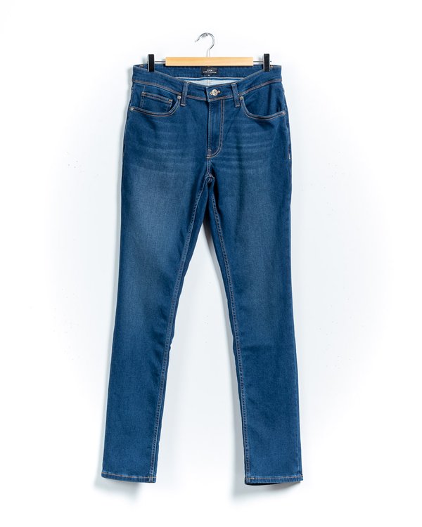 Jean modern fit type joggjean en coton et elasthanne bleu Jean modern fit type joggjean en coton et elasthanne bleu