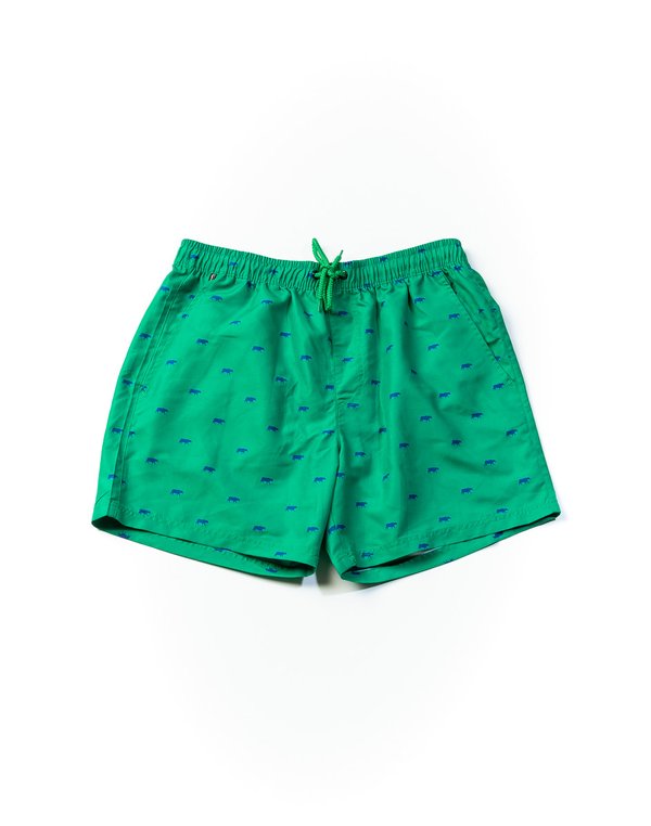 Short de bain imprimé petites vaches vert Short de bain imprimé petites vaches vert