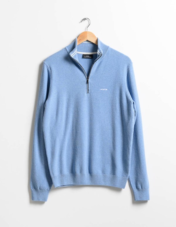 Pull col camionneur coton issu de l'agriculture biologique bleu Pull col camionneur coton issu de l'agriculture biologique bleu