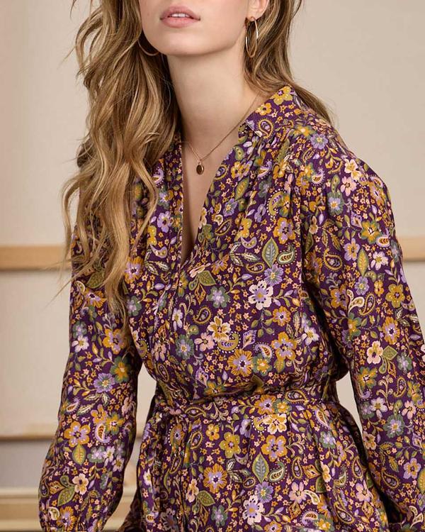 Robe chemise violet