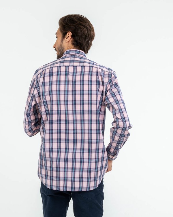 Chemise à carreaux regular fit à manches longues rose Chemise à carreaux regular fit à manches longues rose
