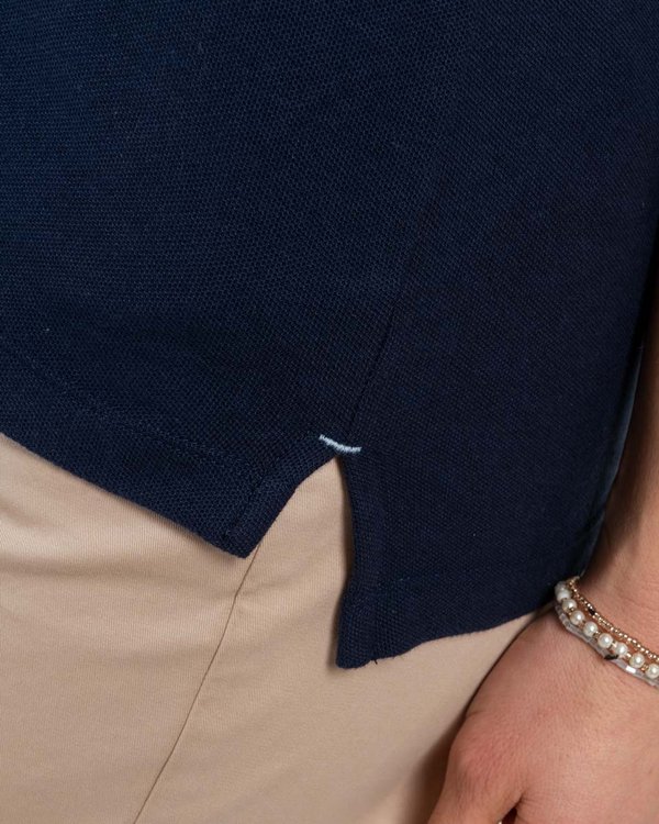 Polo uni sans manches coton Standard 100 by OEKO-TEX® bleu