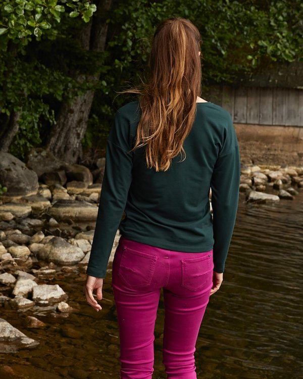 Sweatshirt voyage manches longues col rond vert Sweatshirt voyage manches longues col rond vert