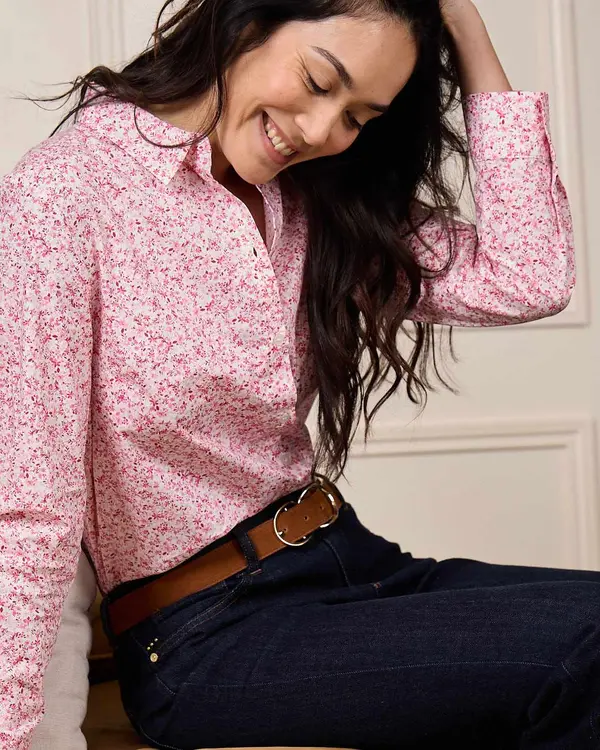 Chemise imprimée Émilia rose