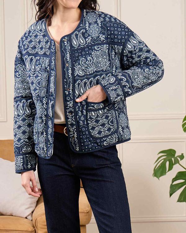 Veste réversible bleu