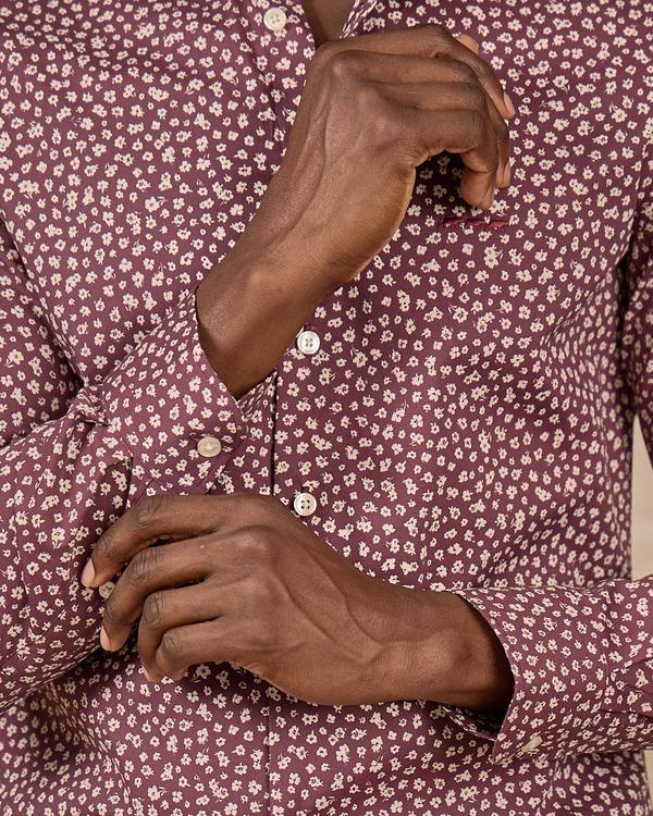 Chemise fleurie rouge Chemise fleurie rouge